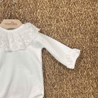 Body con colletto pizzo Neonata 0/36