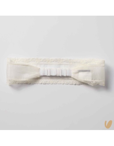 Silk band and Valencienne lace