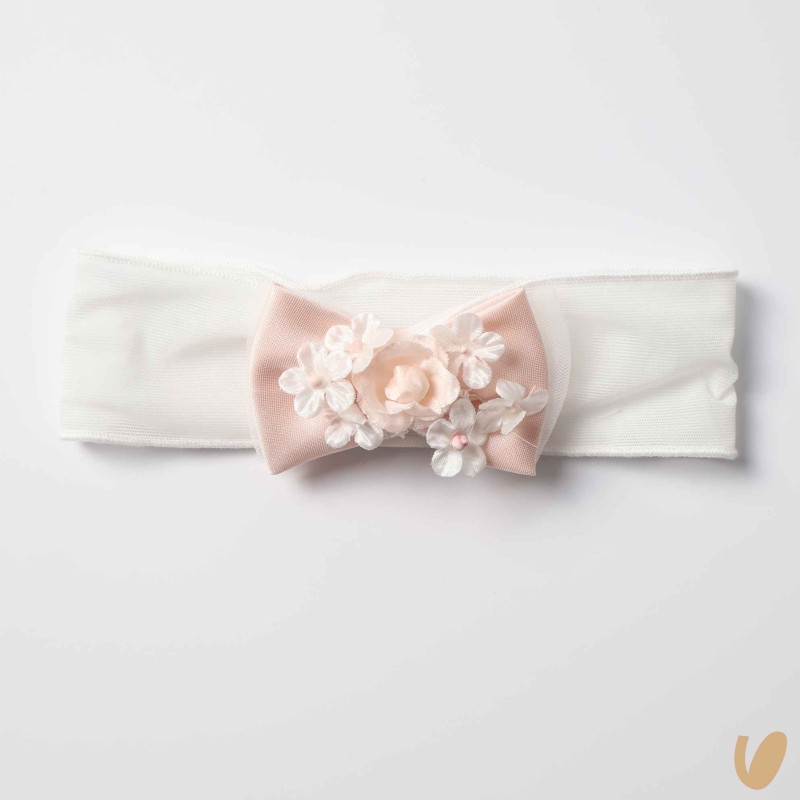 Fascia in tulle con fiori Fasce e Codini