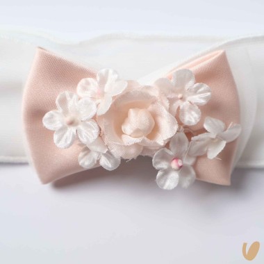 Fascia in tulle con fiori Fasce e Codini
