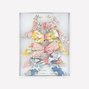 Set 4 mollette fiocchi liberty Mollette e Fermagli