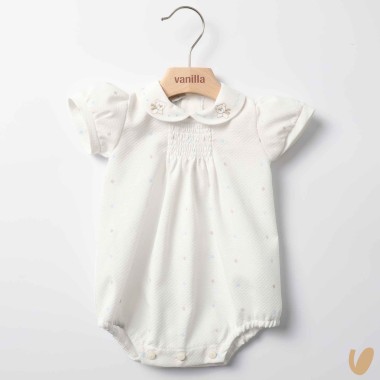 Pagliaccetto in piquè pois Completo e Pagliaccetto