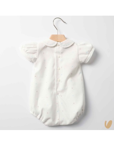 Romper in Piquè polka dots