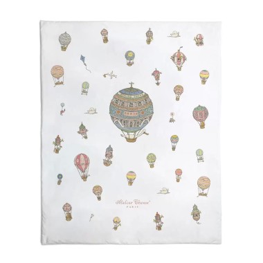 Piumone Double carosello celeste e mongolfiere Coperta e Lenzuola