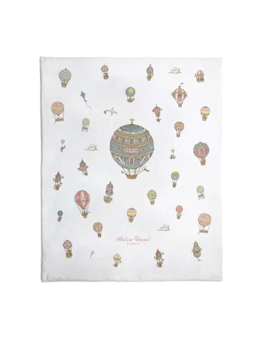 Piumone Double carosello celeste e mongolfiere Coperta e Lenzuola