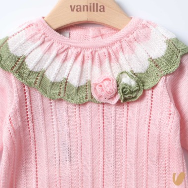 Tutina in filo di cotone rose Tutina