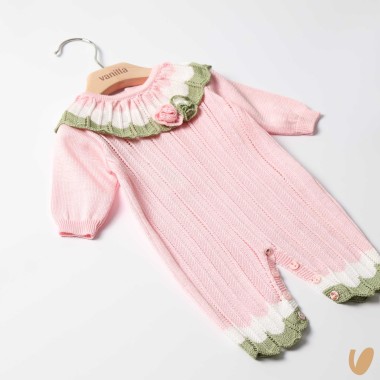 Tutina in filo di cotone rose Tutina