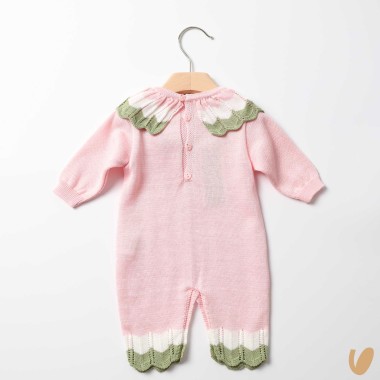 Tutina in filo di cotone rose Tutina