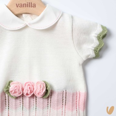 Completo in filo di cotone zig zag Completo e Pagliaccetto