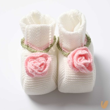 Babbucce in filo rose Cappello e Babbucce