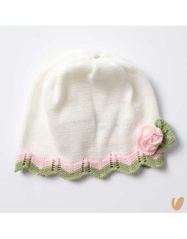 Cappello in filo rosa Cappello e Babbucce