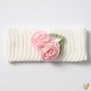 Fascia in filo rose Cappello e Babbucce