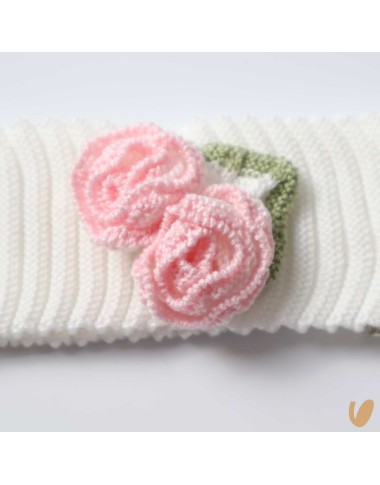 Fascia in filo rose Cappello e Babbucce