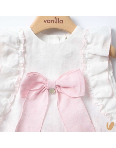 Completo in puro lino fiocco Completo e Pagliaccetto