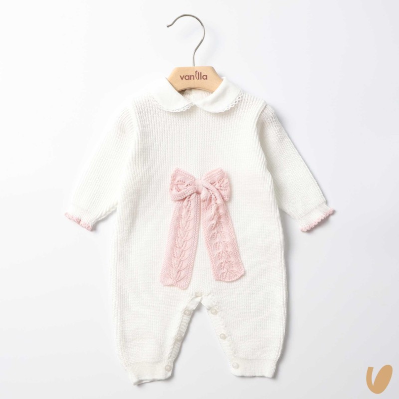 Tutina in filo di cotone fiocco Tutina