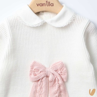 Tutina in filo di cotone fiocco Tutina