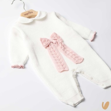 Tutina in filo di cotone fiocco Tutina