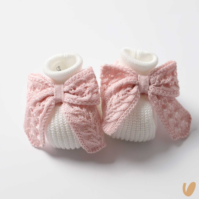 Babbucce in filo fiocco Cappello e Babbucce