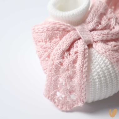 Babbucce in filo fiocco Cappello e Babbucce