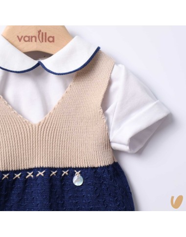 Dungarees and body in cotton thread