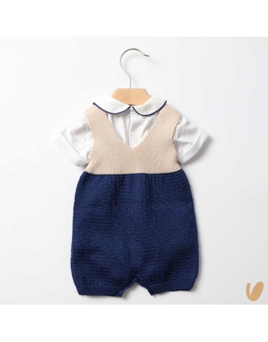 Dungarees and body in cotton thread