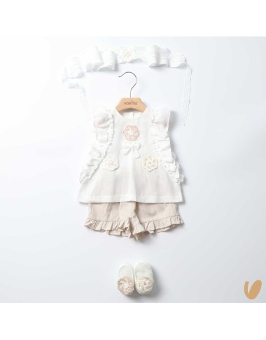 Complete linen and crochet