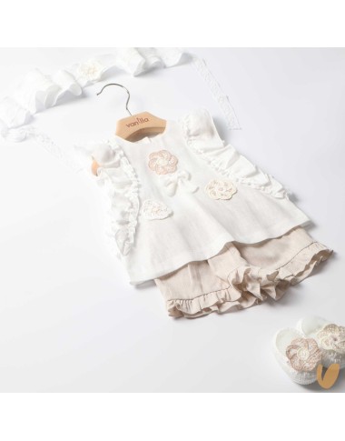 Complete linen and crochet