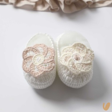 Completo in lino e crochet Completo e Pagliaccetto