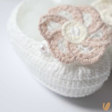 Completo in lino e crochet Completo e Pagliaccetto