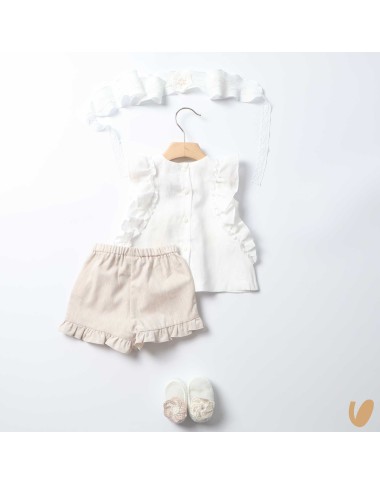 Complete linen and crochet