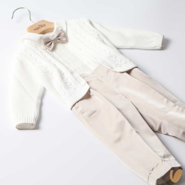 Completo battesimo cotone Completo e Pagliaccetto