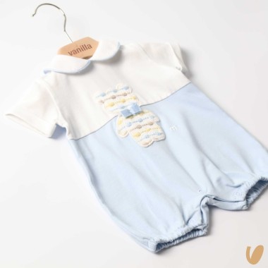 Pagliaccetto in cotone orsetto Completo e Pagliaccetto