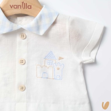 Pagliaccetto castello lino Completo e Pagliaccetto