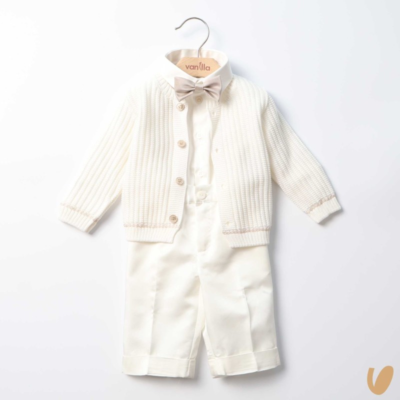 Completo battesimo cotone Completo e Pagliaccetto