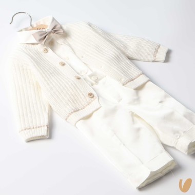 Completo battesimo cotone Completo e Pagliaccetto