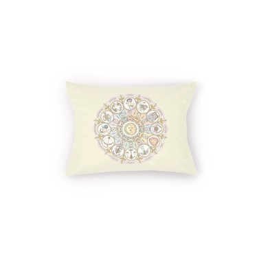 Cuscino Zodiac Yellow satin Mussole e Bavette