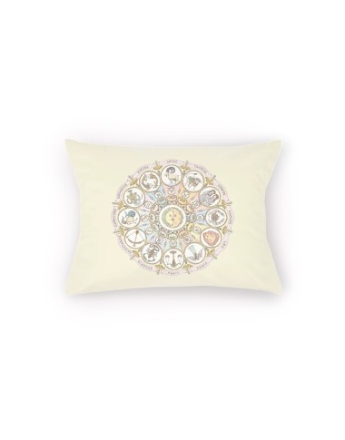Cuscino Zodiac Yellow satin Mussole e Bavette