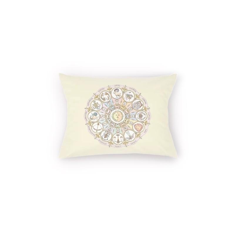 Cuscino Zodiac Yellow satin Mussole e Bavette
