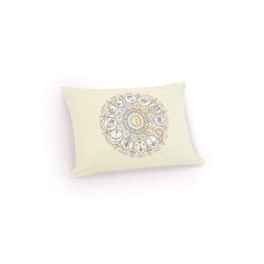 Cuscino Zodiac Yellow satin Mussole e Bavette