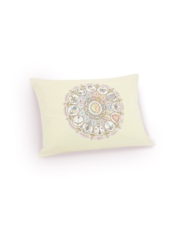 Cuscino Zodiac Yellow satin Mussole e Bavette