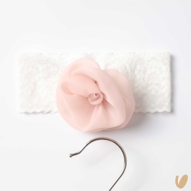 Abito in tulle con fascia Battesimo