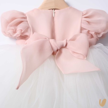 Abito in tulle con fascia Battesimo