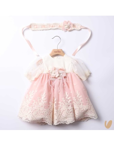 Abito in macramè e fascia Battesimo