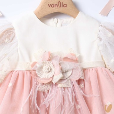 Abito in macramè e fascia Battesimo