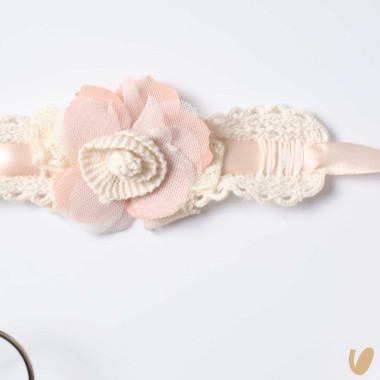 Abito in macramè e fascia Battesimo