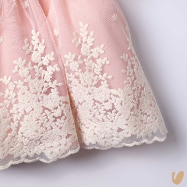 Abito in macramè e fascia Battesimo