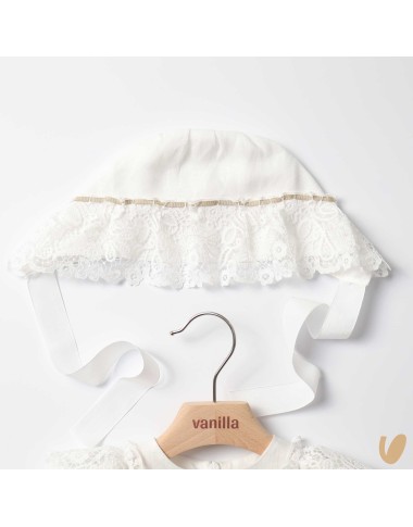 Abito in lino con cuffia Battesimo