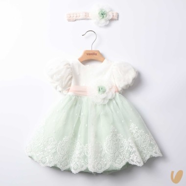 Abito in organza e fascia Battesimo