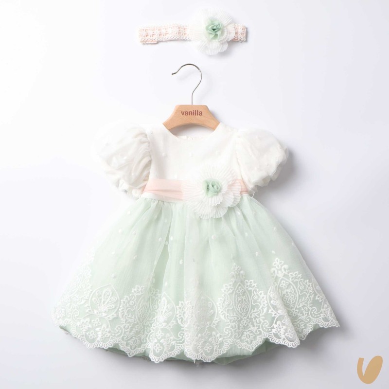 Abito in organza e fascia Battesimo