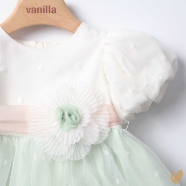 Abito in organza e fascia Battesimo